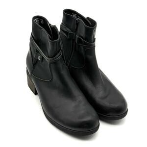 Wolky Idalia Leather Tassel Accent Ankle Bootie EU 38 US 7